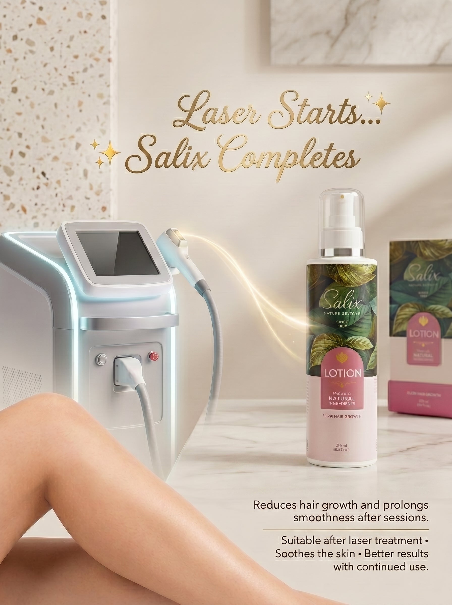 Salix lotion slow hair growth -200 ml-
