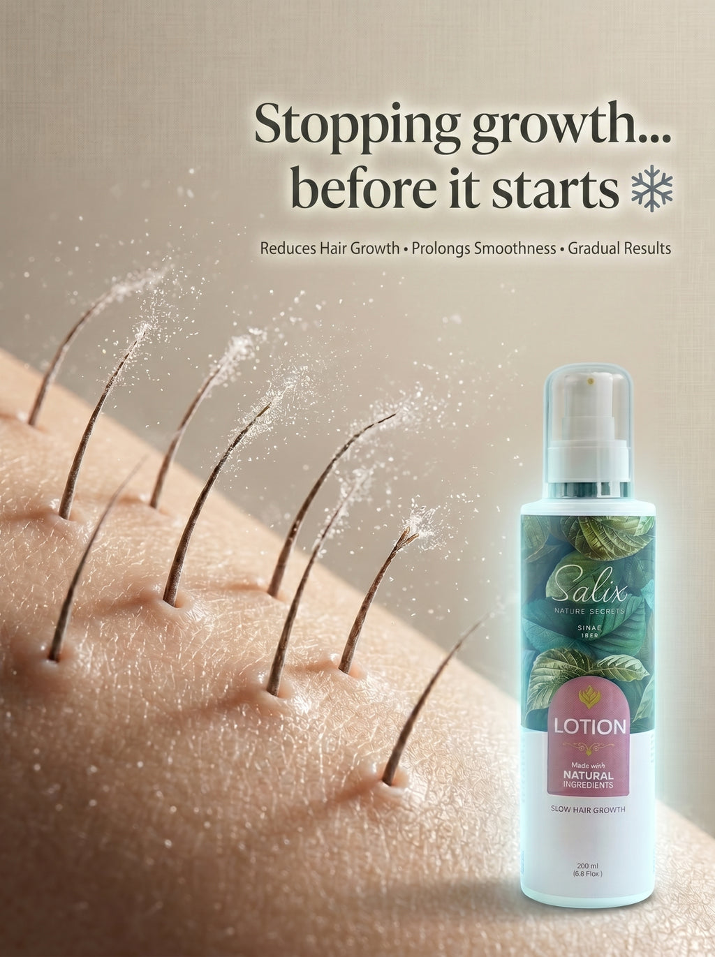 Salix lotion slow hair growth -200 ml-